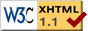 XHTML 1.1 valid